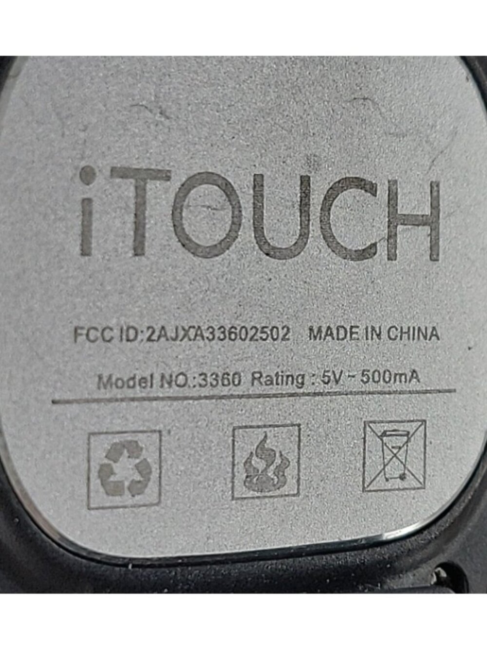 iTOUCH Classic Smartwatch Gold Case Black Silicone Band Model 3360 Tested Works - Picture 5 of 16